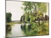 A River Landscape in Summer-Ernest Parton-Mounted Giclee Print