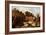 A River Landscape with a Herdsman Playing a Pipe with Classical Ruins on a Hilltop beyond (Oil on C-David the Younger Teniers-Framed Giclee Print