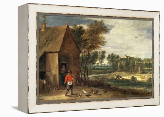 A River Landscape-David the Younger Teniers-Framed Premier Image Canvas