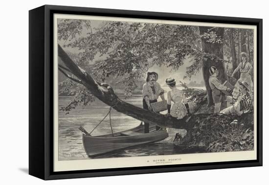 A River Picnic-Richard Caton Woodville II-Framed Premier Image Canvas