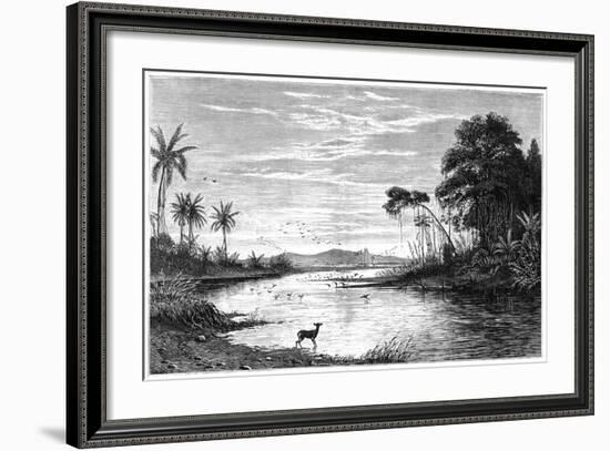 A River Scene in Venezuela, 1877-null-Framed Giclee Print