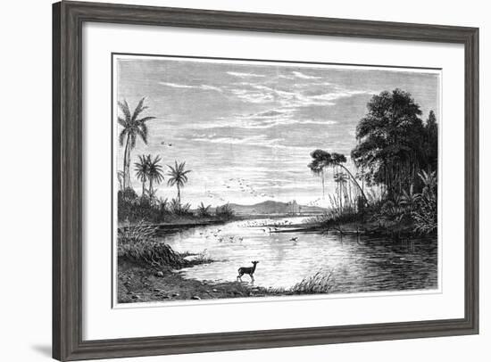 A River Scene in Venezuela, 1877-null-Framed Giclee Print