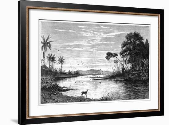 A River Scene in Venezuela, 1877-null-Framed Giclee Print