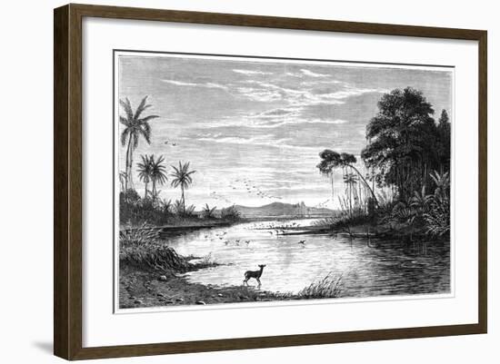 A River Scene in Venezuela, 1877-null-Framed Giclee Print