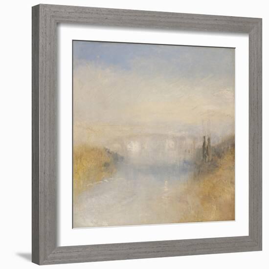 A River Seen from a Hill-J. M. W. Turner-Framed Giclee Print