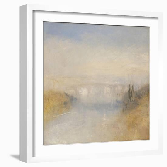 A River Seen from a Hill-J. M. W. Turner-Framed Giclee Print