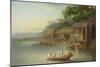 A Riverside Dwelling, Indo-China-George Chinnery-Mounted Giclee Print