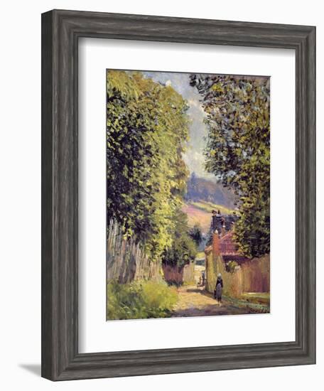 A Road in Louveciennes, 1883-Alfred Sisley-Framed Giclee Print