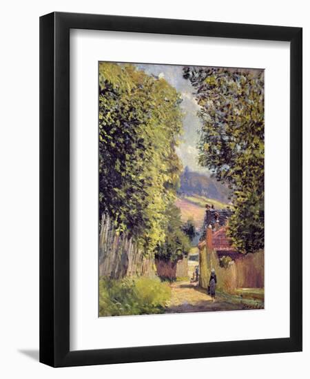 A Road in Louveciennes, 1883-Alfred Sisley-Framed Giclee Print