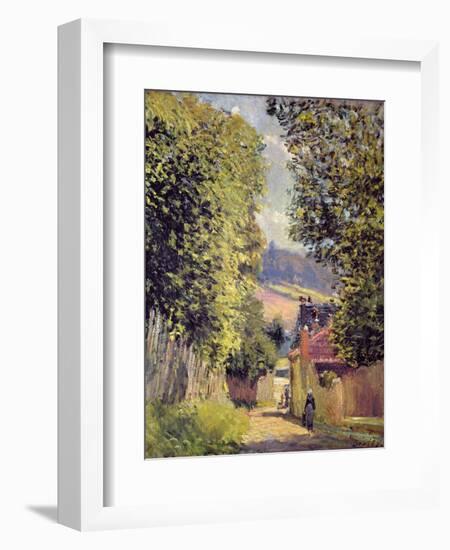 A Road in Louveciennes, 1883-Alfred Sisley-Framed Giclee Print