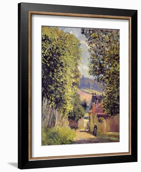 A Road in Louveciennes, 1883-Alfred Sisley-Framed Giclee Print