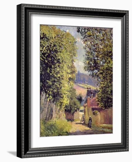 A Road in Louveciennes, 1883-Alfred Sisley-Framed Giclee Print