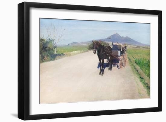 A Road in Naples, C. 1872 (Oil on Canvas)-Gustave Caillebotte-Framed Giclee Print