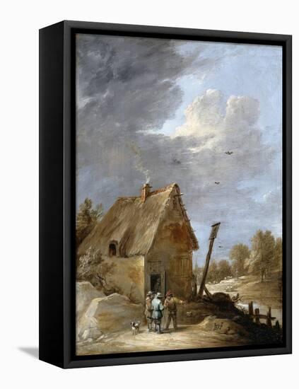 A Road Near a Cottage-David Teniers the Younger-Framed Premier Image Canvas