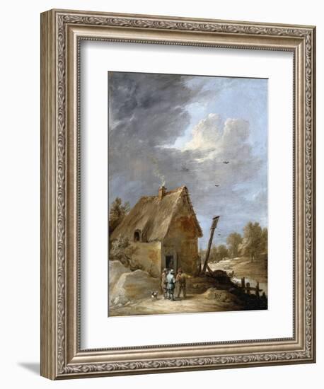 A Road Near a Cottage-David Teniers the Younger-Framed Giclee Print