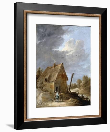 A Road Near a Cottage-David Teniers the Younger-Framed Giclee Print