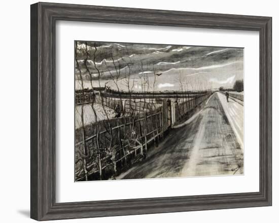 A Road near Loosduinen-Vincent van Gogh-Framed Giclee Print