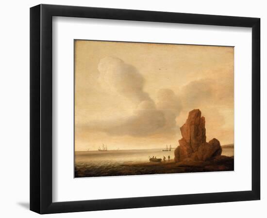 A Rock in a Calm Sea, mid to Late 17Th Century (Oil on Panel)-Jacob de Gruyter-Framed Giclee Print