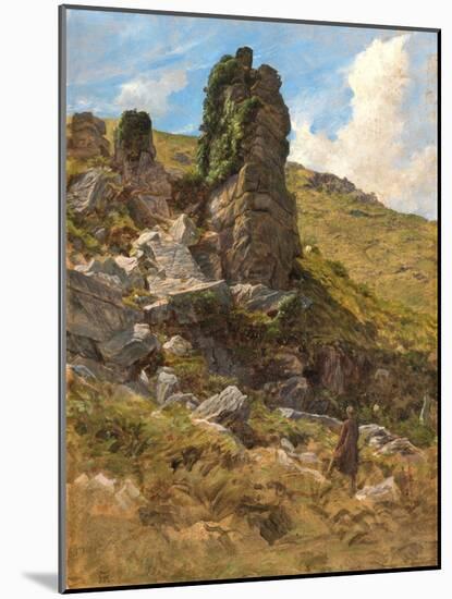 A Rocky Outcrop-Arthur Hughes-Mounted Giclee Print