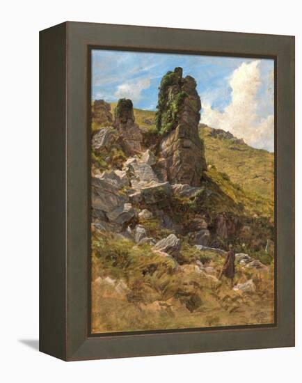 A Rocky Outcrop-Arthur Hughes-Framed Premier Image Canvas