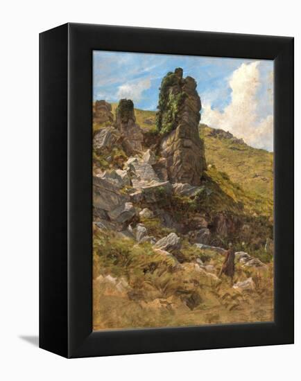 A Rocky Outcrop-Arthur Hughes-Framed Premier Image Canvas