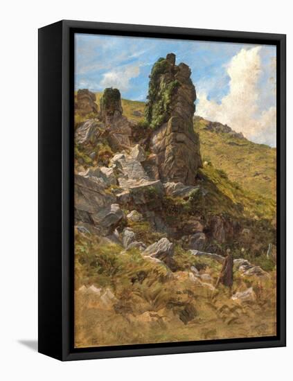 A Rocky Outcrop-Arthur Hughes-Framed Premier Image Canvas