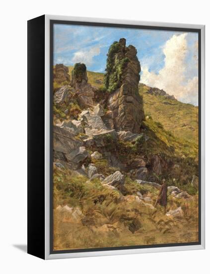 A Rocky Outcrop-Arthur Hughes-Framed Premier Image Canvas