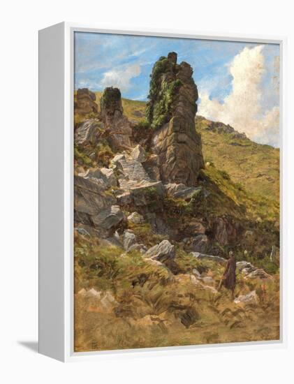 A Rocky Outcrop-Arthur Hughes-Framed Premier Image Canvas