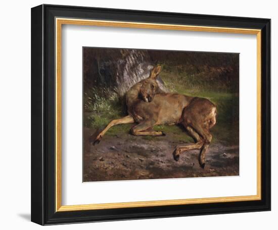 A Roe Deer in the Forest (Oil on Canvas)-Rosa Bonheur-Framed Giclee Print