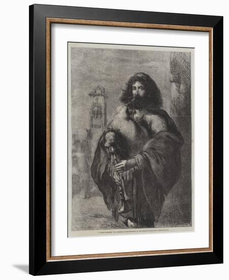 A Roman Bagpiper-Sir John Gilbert-Framed Giclee Print