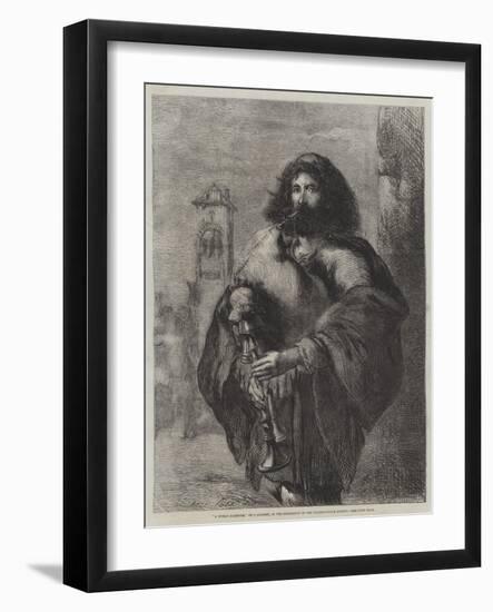 A Roman Bagpiper-Sir John Gilbert-Framed Giclee Print