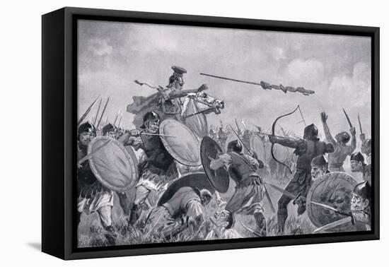 A Roman Battle with the Volscians-John James Chalon-Framed Premier Image Canvas