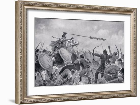 A Roman Battle with the Volscians-John James Chalon-Framed Giclee Print