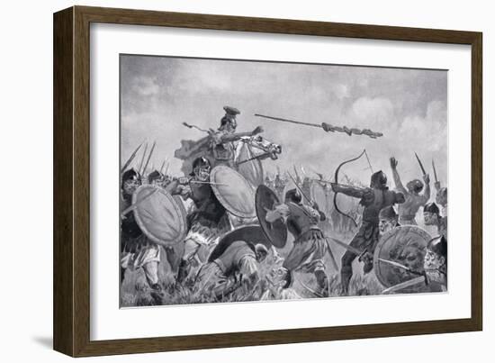 A Roman Battle with the Volscians-John James Chalon-Framed Giclee Print