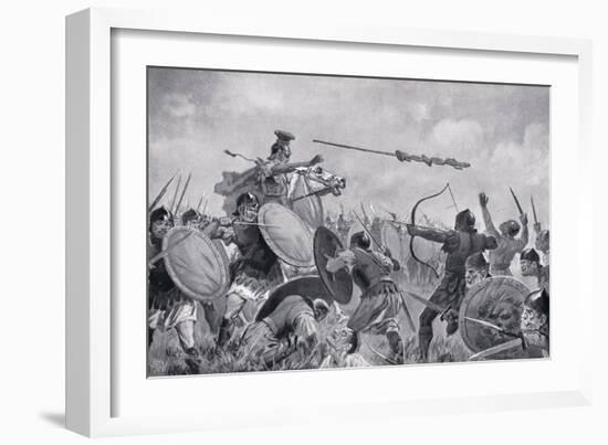 A Roman Battle with the Volscians-John James Chalon-Framed Giclee Print