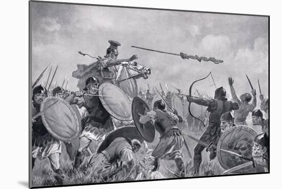 A Roman Battle with the Volscians-John James Chalon-Mounted Giclee Print