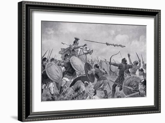 A Roman Battle with the Volscians-John James Chalon-Framed Giclee Print