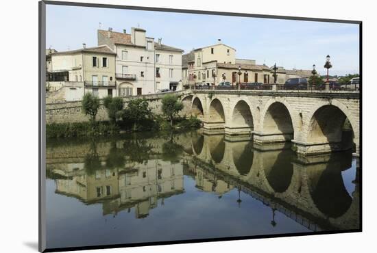 A Roman Bridge, Built in the Reign of the Emperor Tiberius, Spans the River Vidourle at Sommieres-Stuart Forster-Mounted Photographic Print