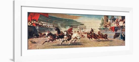 A Roman Chariot Race, Illustration from 'Hutchinson's History of the Nations'-null-Framed Giclee Print