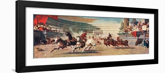 A Roman Chariot Race, Illustration from 'Hutchinson's History of the Nations'-null-Framed Giclee Print