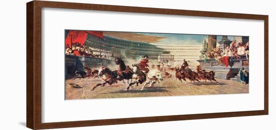 A Roman Chariot Race, Illustration from 'Hutchinson's History of the Nations'-null-Framed Giclee Print