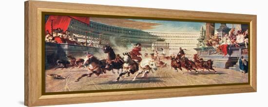 A Roman Chariot Race, Illustration from 'Hutchinson's History of the Nations'-null-Framed Premier Image Canvas