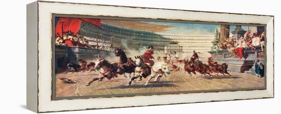 A Roman Chariot Race, Illustration from 'Hutchinson's History of the Nations'-null-Framed Premier Image Canvas