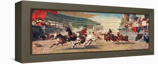 A Roman Chariot Race, Illustration from 'Hutchinson's History of the Nations'-null-Framed Premier Image Canvas