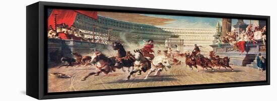 A Roman Chariot Race, Illustration from 'Hutchinson's History of the Nations'-null-Framed Premier Image Canvas