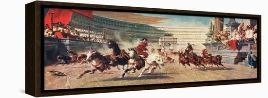 A Roman Chariot Race, Illustration from 'Hutchinson's History of the Nations'-null-Framed Premier Image Canvas