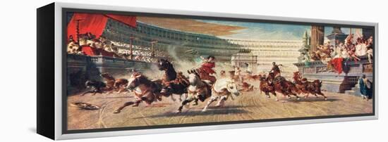 A Roman Chariot Race, Illustration from 'Hutchinson's History of the Nations'-null-Framed Premier Image Canvas