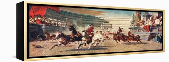A Roman Chariot Race, Illustration from 'Hutchinson's History of the Nations'-null-Framed Premier Image Canvas