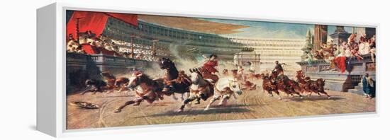 A Roman Chariot Race, Illustration from 'Hutchinson's History of the Nations'-null-Framed Premier Image Canvas