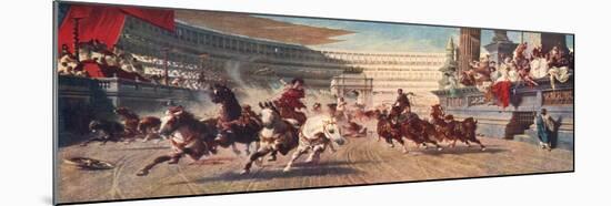 A Roman Chariot Race, the Circus Maximus, 20th Century-null-Mounted Giclee Print